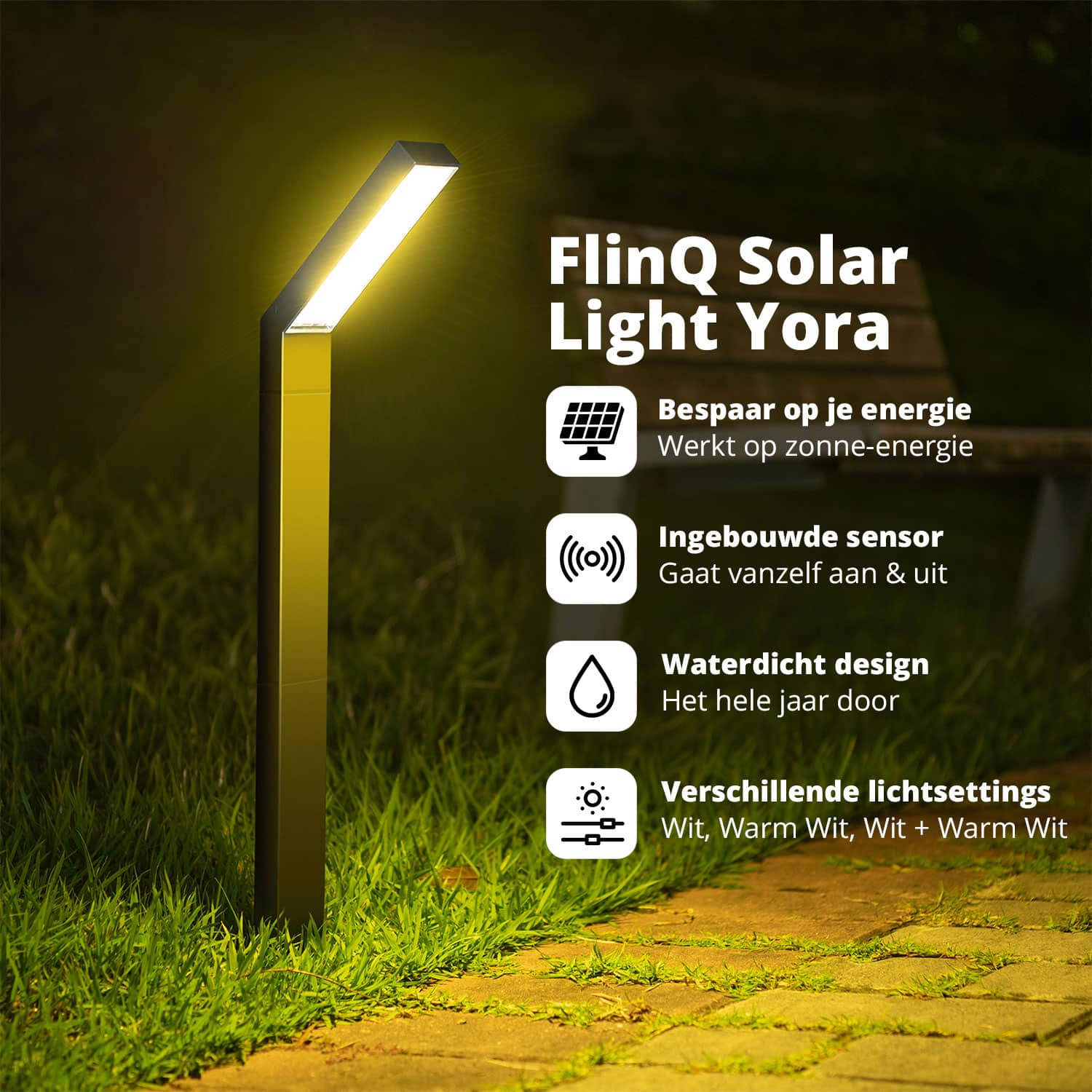 FlinQ FlinQ Solar Light Yora 2 Pack